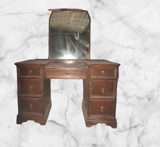 Zdjęcie oferty: Stare biurko toaletka z lustrem i szufladami