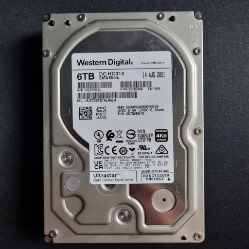 Zdjęcie oferty:  Dysk serwerowy HDD Western Digital Ultrastar DC H