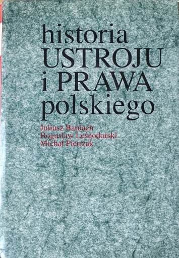 Zdjęcie oferty: Historia ustroju i prawa polskiego