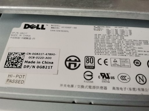 Zdjęcie oferty: ZASILACZ SERWEROWY DELL H1100EF-00 1100W