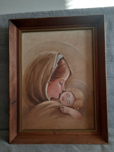 Zdjęcie oferty: Obraz religijny Matka Boska z Dzieciątkiem 