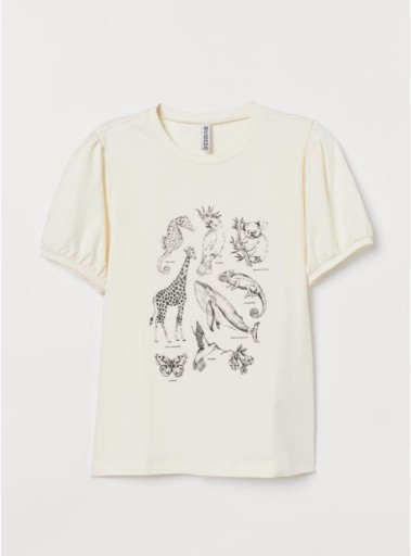 Zdjęcie oferty: tshirt z bufiastym rękawem H&M ! L ! nowy