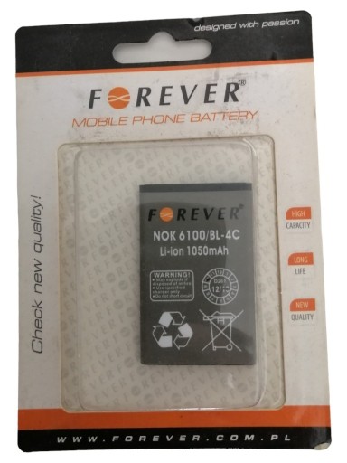Zdjęcie oferty: Bateria Forever do telefonu Nokia 6100 1250 mAh