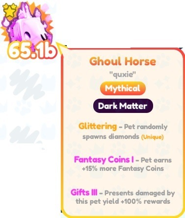 Zdjęcie oferty: Roblox Pet Simulator X Ghoul Horse