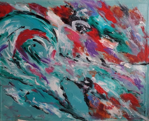 Zdjęcie oferty: Obraz olejny na płótnie 40 50 abstrakcja 