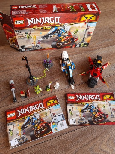 Zdjęcie oferty: LEGO 70667 Ninjago - Motocykl Kaia i skuter Zane’a