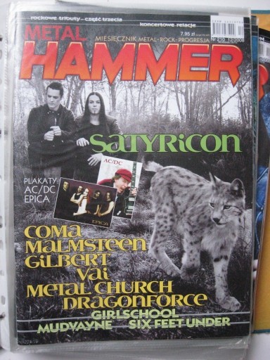 Zdjęcie oferty: Metal Hammer 12/2008 Satyricon Malmsteen Six Feet