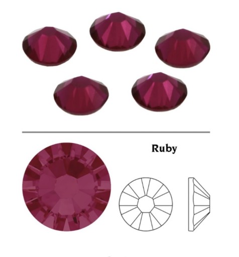 Zdjęcie oferty: Cyrkonie Swarovski RUBY SS7 - 2.2mm 50SZT