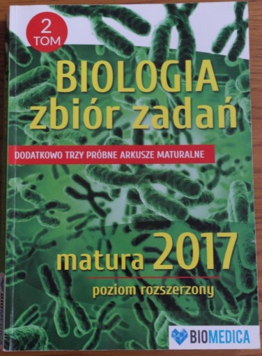 Zdjęcie oferty: Biologia zbiór zadań Biomedica tom 2