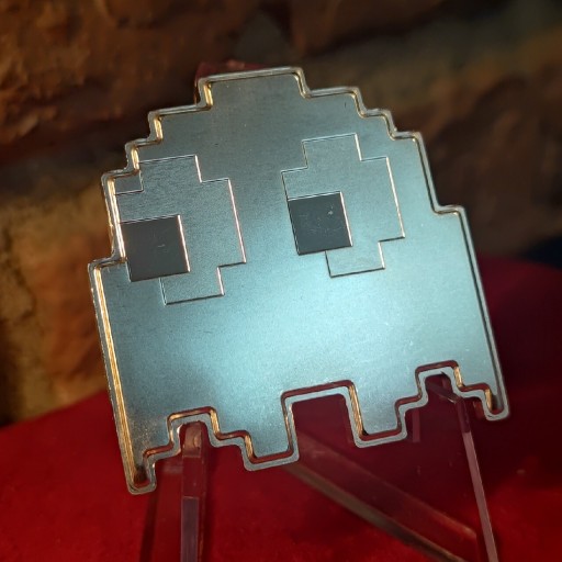 Zdjęcie oferty: Piękna srebrna moneta Pacman PAC-MAN GHOST duch
