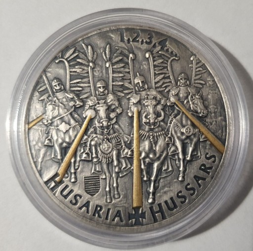 Zdjęcie oferty: Husaria 01.1 grosz. Ag 9.999 1 oz. Złocona