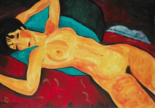 Zdjęcie oferty: Akt, Amedeo Modigliani, 42x29,7 cm.