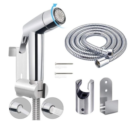 Zdjęcie oferty: Prysznic ręczny bidetowy BIDETTA KOMPLET zestaw natryskowy do bidetu stal