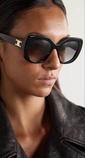 Zdjęcie oferty: Celine czarne okulary przeciwsłoneczne Triomphe 06 złote Logo Wyprzedane