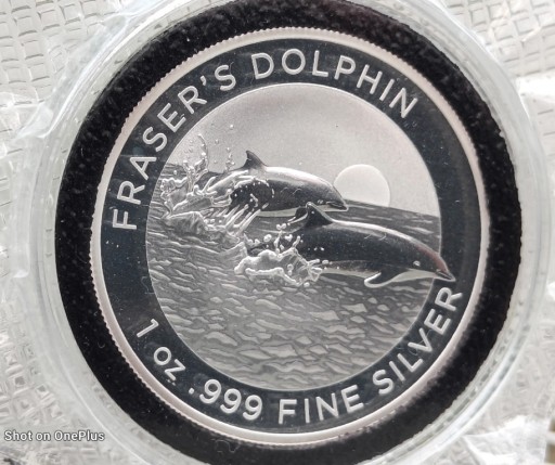 Zdjęcie oferty: Srebrna moneta Fraser's Dolphin 2021 Australia 1 uncja Ag.999