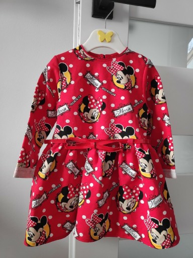Zdjęcie oferty: Czerwona sukienka myszka Minnie 86 urodziny roczek