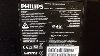 Zdjęcie oferty:  Philips 43PF55525/12