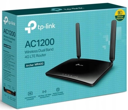 Zdjęcie oferty: Router TP-Link Archer MR400 AC1200 LTE 4G