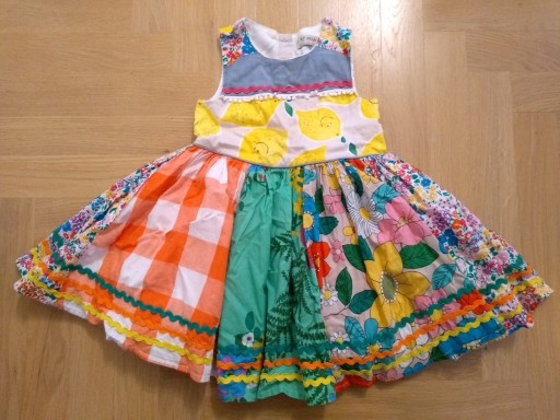 Zdjęcie oferty: NEXT sukienka z koła 92 patchwork kolorowa