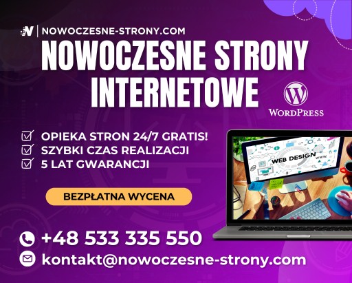 Zdjęcie oferty: Nowoczesne Strony Internetowe WWW | Strona WordPress + Opieka | Informatyk