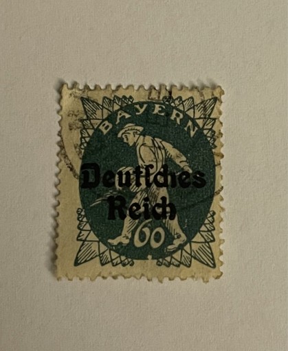 Zdjęcie oferty: Znaczek pocztowy 1920 Deutches Reich Bayern