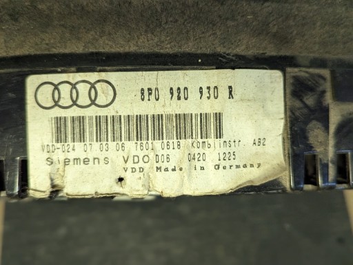 Zdjęcie oferty: 8PO 920 930 R Licznik Zegar Audi A38PO