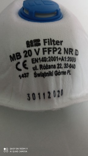 Zdjęcie oferty: Maska filtrująca ffp2 20szt.