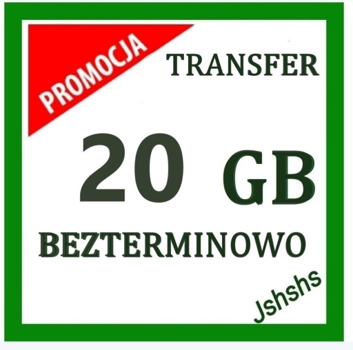 Zdjęcie oferty: TRANSFER  20 GB Chomikuj BEZTERMINOWO