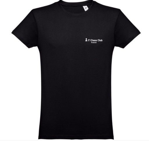 Zdjęcie oferty: T-shirt koszulka bawełniana z logo IT Chess Club Kraków, rozmiar XL, czarna