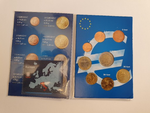 Zdjęcie oferty: Włochy 2003 Zestaw 8 monet euro .Stan idealny