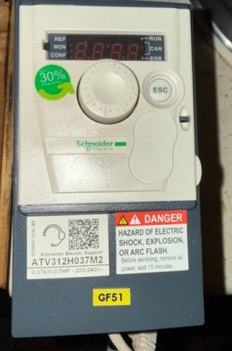 Zdjęcie oferty: Falownik Schneider Altivar 312 0,37kW 1-faz 3-faz