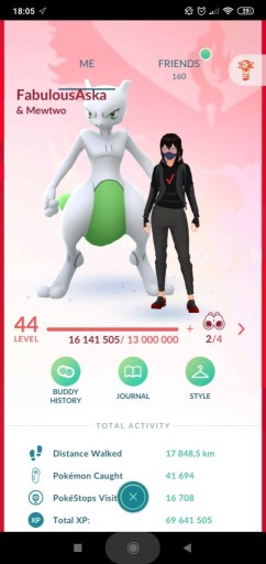 Zdjęcie oferty: Pokemon go 44lvl Account/200 SHINY/150 LEGENDARY