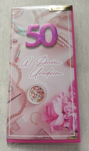 Zdjęcie oferty: Kartka na 50 urodziny dla kobiety
