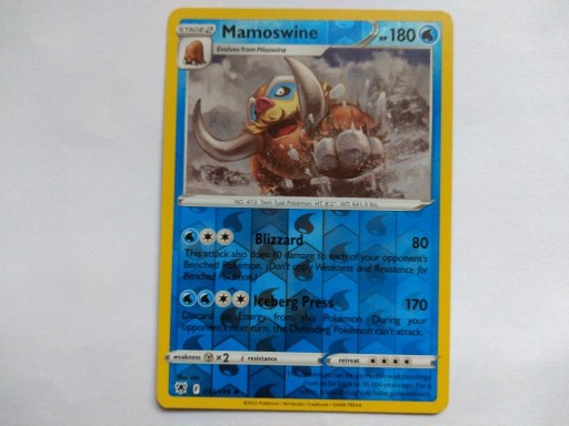 Zdjęcie oferty: Karta Pokemon Mamoswine 033 Reverse Holo