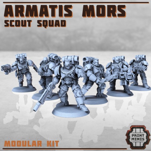 Zdjęcie oferty: Armatis Mors - Scouts Squad x6 - Print Minis 