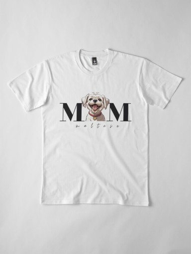 Zdjęcie oferty: Koszulka Dog Mom z psem rasy MALTAŃCZYK