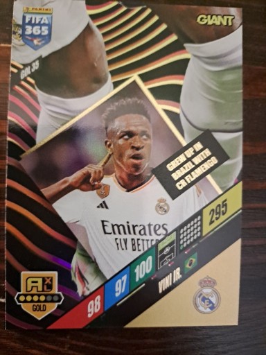 Zdjęcie oferty: Panini Fifa 365 2024,GOL35, Vini Jr., Gold / Giant