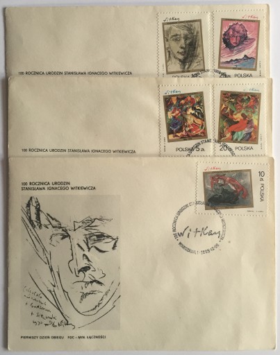 Zdjęcie oferty: FDC 1985 Fi 2859-2863 Stanisław Witkiewicz