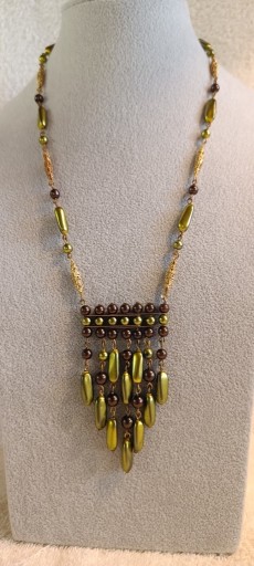 Zdjęcie oferty: Vintage retro naszyjnik + bransoleta + klipsy. Lata 60-70