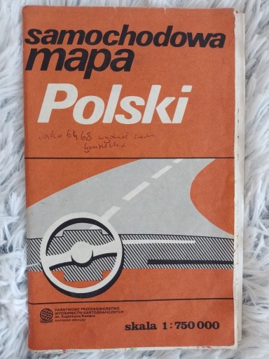 Zdjęcie oferty: Mapa samochodowa Polski 1988