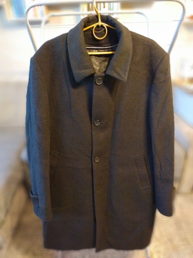 Zdjęcie oferty: Męski długi wełniany płaszcz z odpinaną podszewką