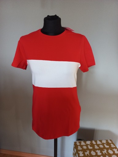 Zdjęcie oferty: T-Shirt damski czerwono biały 4F roz. L, 