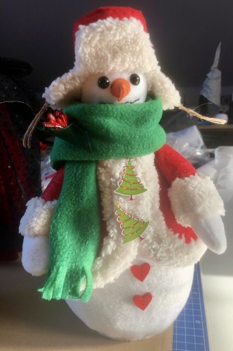Zdjęcie oferty: Zimowy bałwanek w czapce i pelerynie #handmade
