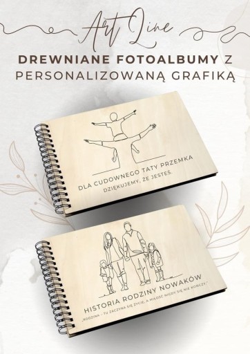 Zdjęcie oferty: DREWNIANY FOTOALBUM spersonalizowany nadruk