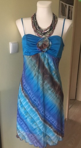 Zdjęcie oferty: Przecudna letnia sukienka w kolorze wody, r. 36