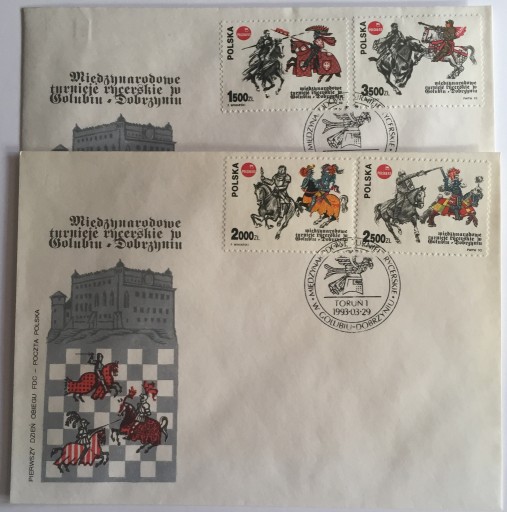 Zdjęcie oferty: FDC 1993 - Fi 3291-3294 Turnieje rycerskie