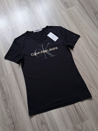 Zdjęcie oferty: T-shirt damski czarny Calvin Klein - rozmiar XS! 