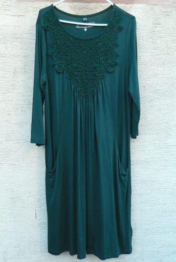 Zdjęcie oferty: Zielona sukienka z koronką 40/42