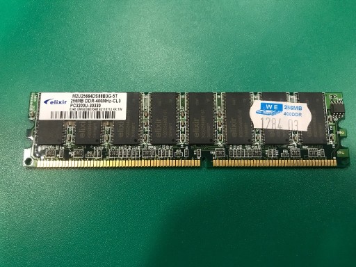 Zdjęcie oferty: Pamięć RAM 256MB DDR400 PC3200 ELIXIR