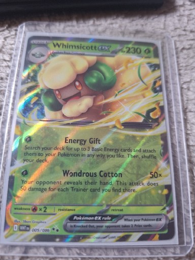 Zdjęcie oferty: Karty Pokemon TCG Whimsicott EX WHT 005